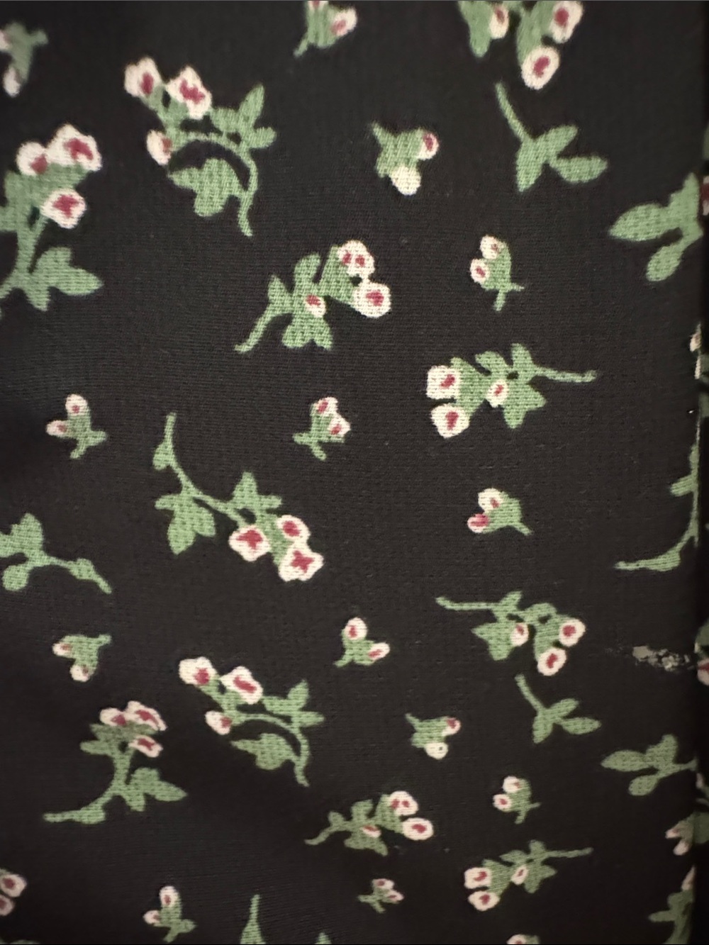 She + Sky Black Floral Midi Dress with Smocked Waist - Picture 3 of 8